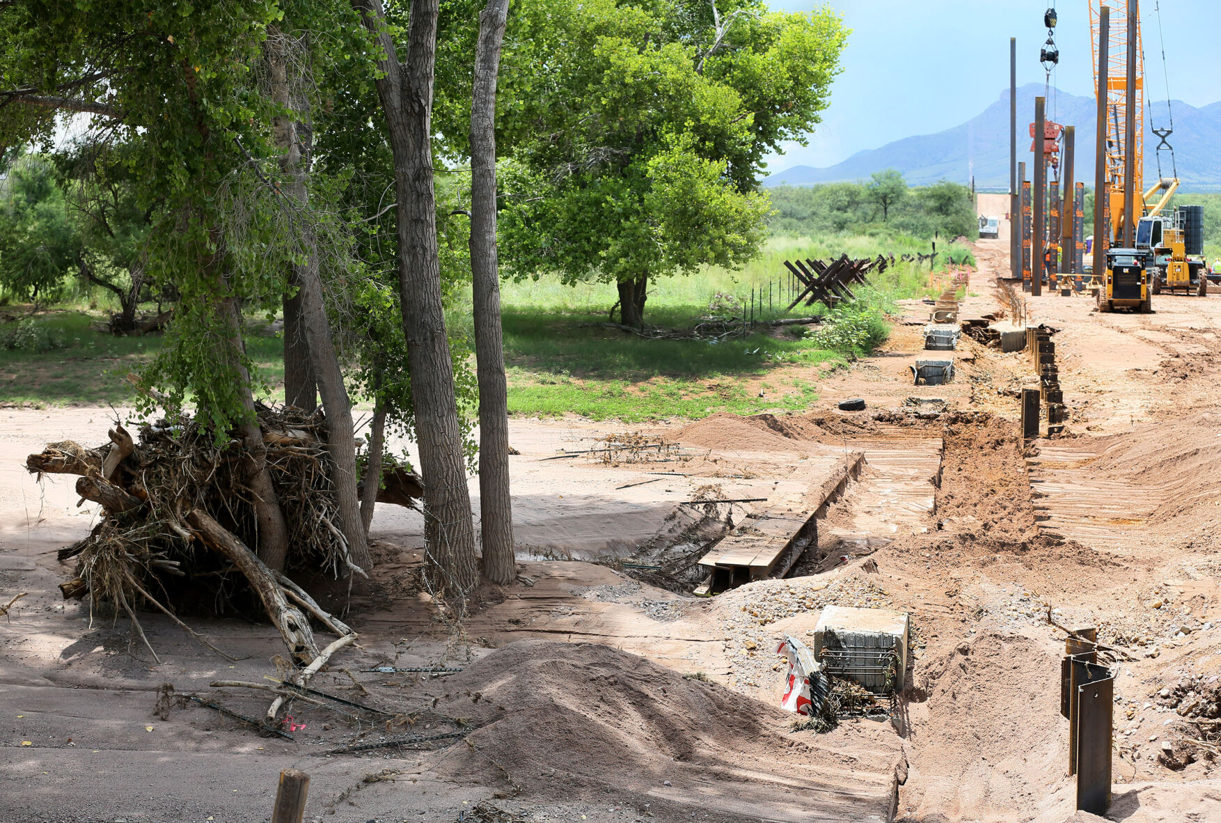 U.S./Mexico border in the San Pedro River National Conservation Area